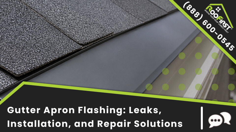 Gutter apron flashing and a metal gutter apron prevent a gutter apron leak; expert gutter apron installation is available near you.